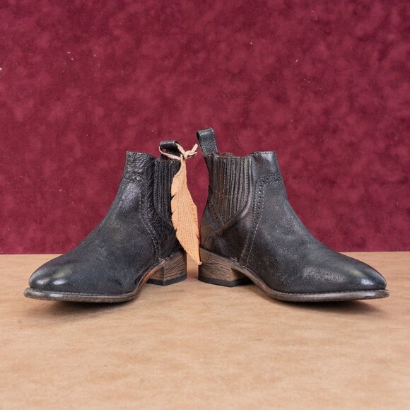 Bed Stu Women Chelesa Black Rustic Leather Western Boots size 6.5 - Picture 2 of 9